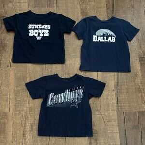 NFL Boys Navy Blue Dallas Cowboys Graphic T-Shirts